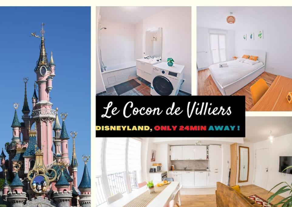 Paris & Disneyland - 2Min From Train Station - Free Private Parking ヴィリエ・シュル・マルヌ エクステリア 写真